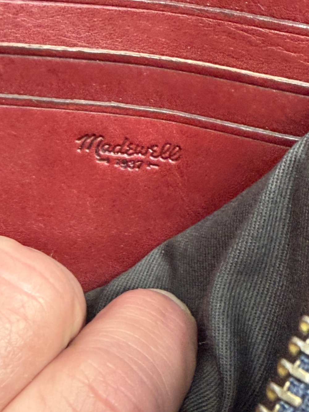 SET of 2 Madewell Leather Pouch Clutch Carryall Wallet - NWOT Condition - Picture 8 of 13
